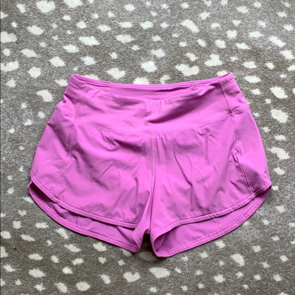 Lululemon Magenta Glow Speed Up Shorts 4” size 6
